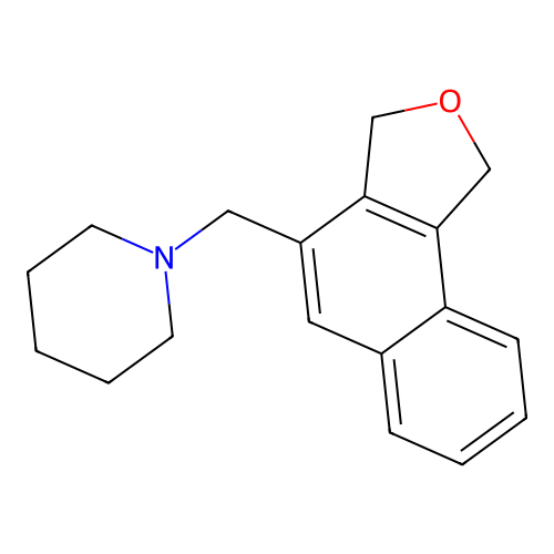 1-(1,3-Dihydronaphtho[1,2-c]furan-4-ylmethyl)piperidine structure