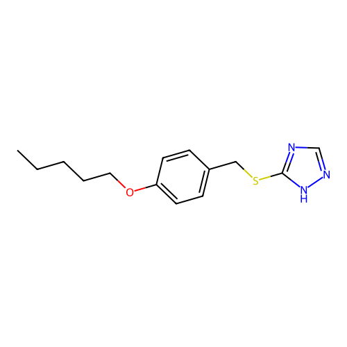 3-(4-Pentyloxy-benzylsulfanyl)-4H-[1,2,4]triazole structure