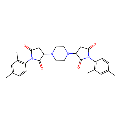 3,3'-(Piperazine-1,4-diyl)bis(1-(2,4-dimethylphenyl)pyrrolidine-2,5-dione) structure