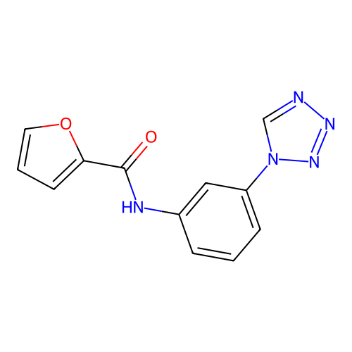 N-[3-(tetrazol-1-yl)phenyl]furan-2-carboxamide structure