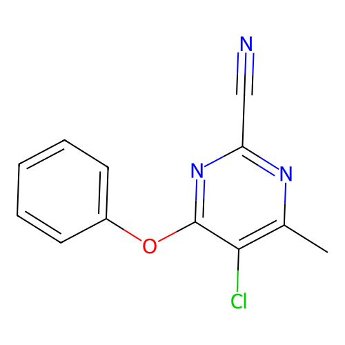 5-Chloro-4-methyl-6-phenoxypyrimidine-2-carbonitrile structure