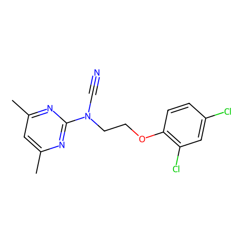 [2-(2,4-Dichlorophenoxy)ethyl](4,6-dimethylpyrimidin-2-yl)cyanamide structure