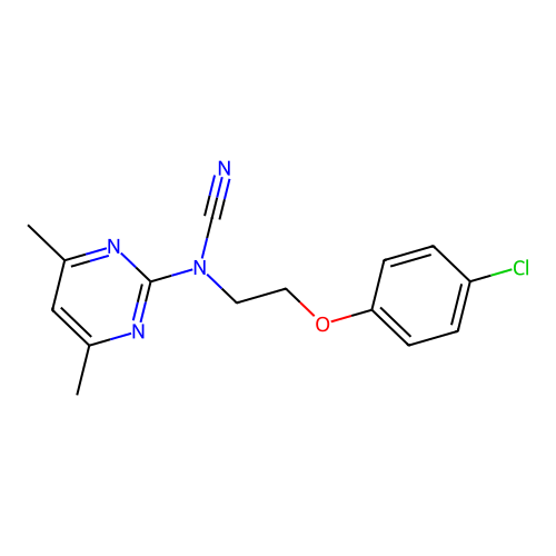 [2-(4-Chloro-phenoxy)-ethyl]-(4,6-dimethyl-pyrimidin-2-yl)-cyanamide structure