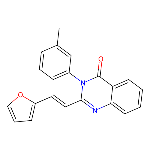 2-[(E)-2-(furan-2-yl)ethenyl]-3-(3-methylphenyl)quinazolin-4-one structure
