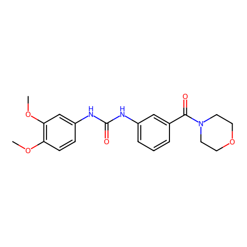 1-(3,4-Dimethoxyphenyl)-3-(3-(morpholine-4-carbonyl)phenyl)urea structure