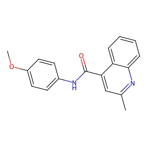 N-(4-methoxyphenyl)-2-methylquinoline-4-carboxamide structure