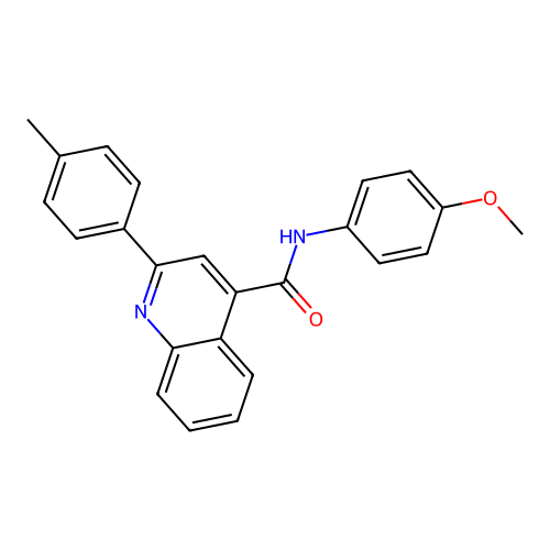 N-(4-methoxyphenyl)-2-(4-methylphenyl)quinoline-4-carboxamide structure