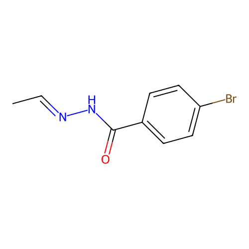 4-bromo-N-(ethylideneamino)benzamide structure