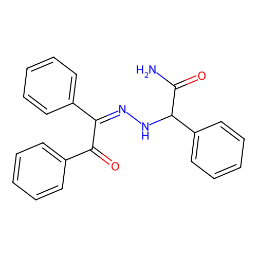 2-(2-(2-Oxo-1,2-diphenylethylidene)hydrazino)-2-phenylacetamide structure