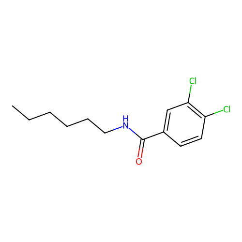 3,4-dichloro-N-hexylbenzamide structure