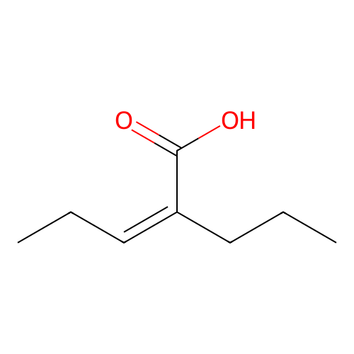 (Z)-2-propylpent-2-enoic acid structure