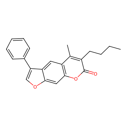 6-Butyl-5-methyl-3-phenylfuro[3,2-g]chromen-7-one structure