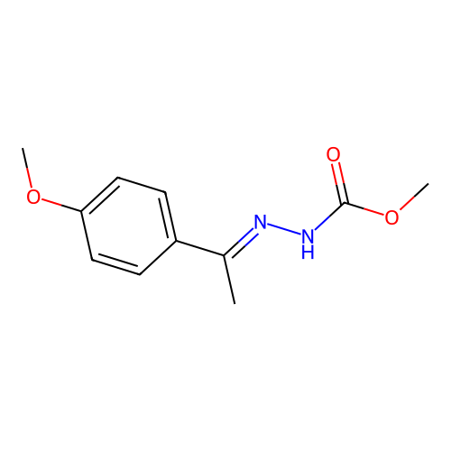 N'-[1-(4-methoxyphenyl)ethylidene]methoxycarbohydrazide structure