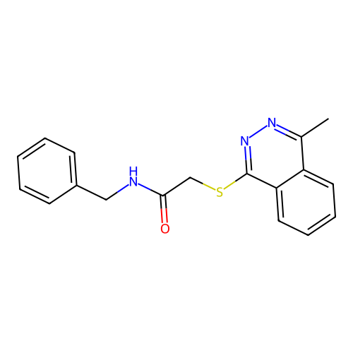 N-benzyl-2-[(4-methylphthalazin-1-yl)sulfanyl]acetamide structure