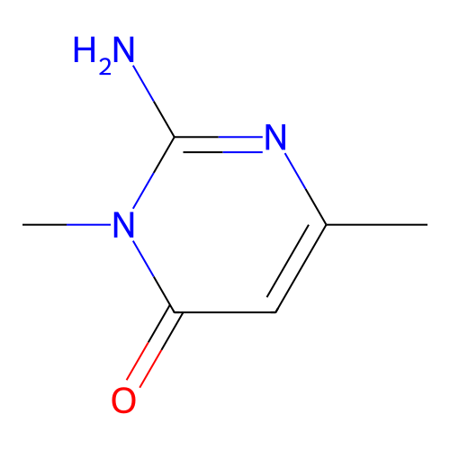2-amino-3,6-dimethylpyrimidin-4(3H)-one structure