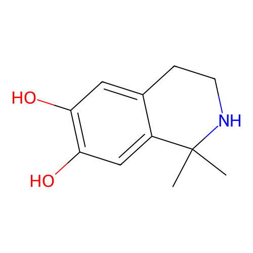 1,1-Dimethyl-1,2,3,4-tetrahydroisoquinoline-6,7-diol structure