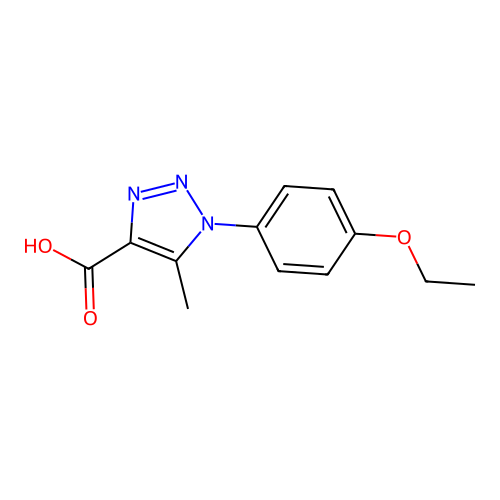 1-(4-ethoxyphenyl)-5-methyl-1H-1,2,3-triazole-4-carboxylic acid structure