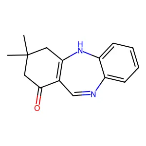 3,3-dimethyl-2,3,4,5-tetrahydro-1H-dibenzo[b,e][1,4]diazepin-1-one structure