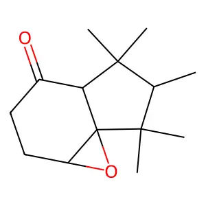 Indeno(3a,4-b)oxiren-4(1aH)-one, hexahydro-5,5,6,7,7-pentamethyl- structure