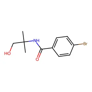 4-bromo-N-(1-hydroxy-2-methylpropan-2-yl)benzamide structure