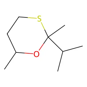 2-Isopropyl-2,6-dimethyl-1,3-oxathiane structure