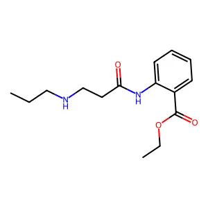 Ethyl 2-(3-propylaminopropanoylamino)benzoate structure