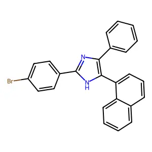 2-(4-bromophenyl)-5-naphthalen-1-yl-4-phenyl-1H-imidazole structure