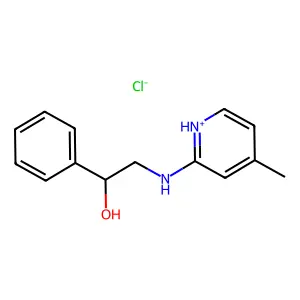Benzyl alcohol, alpha-((4-methyl-2-pyridylamino)methyl)-, hydrochloride structure
