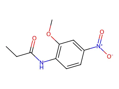 N-(2-methoxy-4-nitrophenyl)propanamide structure