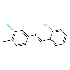 2-{(E)-[(3-chloro-4-methylphenyl)imino]methyl}phenol structure