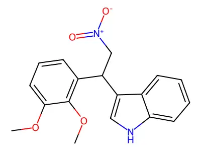 3-[1-(2,3-dimethoxyphenyl)-2-nitroethyl]-1H-indole structure