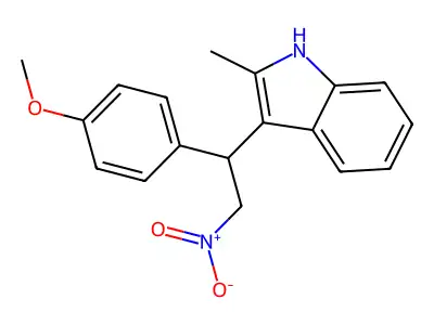 3-[1-(4-methoxyphenyl)-2-nitroethyl]-2-methyl-1H-indole structure