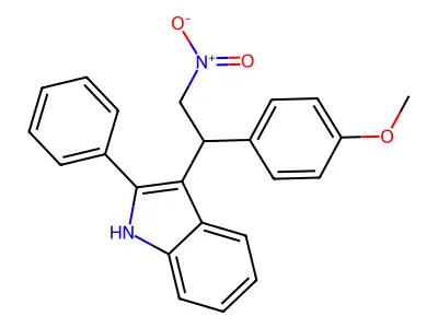 3-[1-(4-methoxyphenyl)-2-nitroethyl]-2-phenyl-1H-indole structure