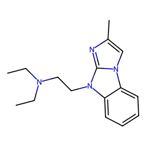 N,N-diethyl-2-(2-methylimidazo[1,2-a]benzimidazol-4-yl)ethanamine structure