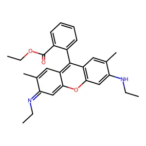 Ethyl 2-(6-(ethylamino)-3-(ethylimino)-2,7-dimethyl-3H-xanthen-9-yl)benzoate structure