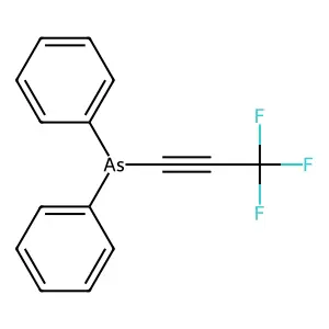 Diphenyl(3,3,3-trifluoro-1-propynyl)arsine structure