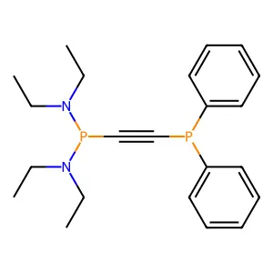 N-[diethylamino(2-diphenylphosphanylethynyl)phosphanyl]-N-ethylethanamine structure