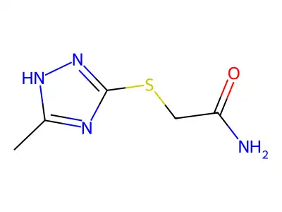 2-((5-methyl-4H-1,2,4-triazol-3-yl)thio)acetamide structure