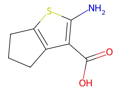 2-amino-4H,5H,6H-cyclopenta[b]thiophene-3-carboxylic acid structure