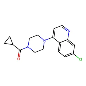 [4-(7-Chloroquinolin-4-yl)piperazin-1-yl]-cyclopropylmethanone structure