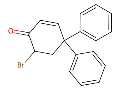 2-Cyclohexen-1-one, 6-bromo-4,4-diphenyl- structure