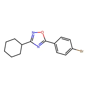 5-(4-Bromophenyl)-3-cyclohexyl-1,2,4-oxadiazole structure