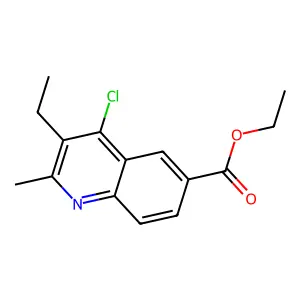 Ethyl 4-chloro-3-ethyl-2-methylquinoline-6-carboxylate structure