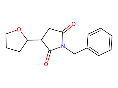 1-Benzyl-3-(oxolan-2-yl)pyrrolidine-2,5-dione structure