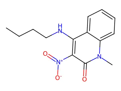 4-(Butylamino)-1-methyl-3-nitroquinolin-2-one structure
