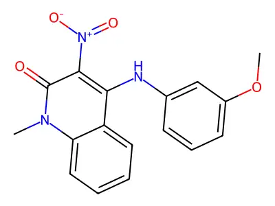 4-(3-Methoxyanilino)-1-methyl-3-nitroquinolin-2-one structure