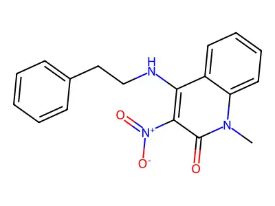 1-Methyl-3-nitro-4-phenethylamino-1H-quinolin-2-one structure