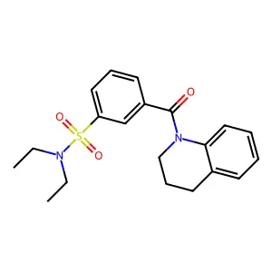 3-(3,4-Dihydro-2H-quinoline-1-carbonyl)-N,N-diethyl-benzenesulfonamide structure