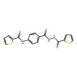 2-Thiophenecarboxylic acid, 2-[4-[(2-thienylcarbonyl)amino]benzoyl]hydrazide structure