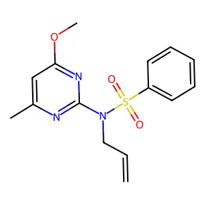 N-Allyl-N-(4-methoxy-6-methyl-pyrimidin-2-yl)-benzenesulfonamide structure